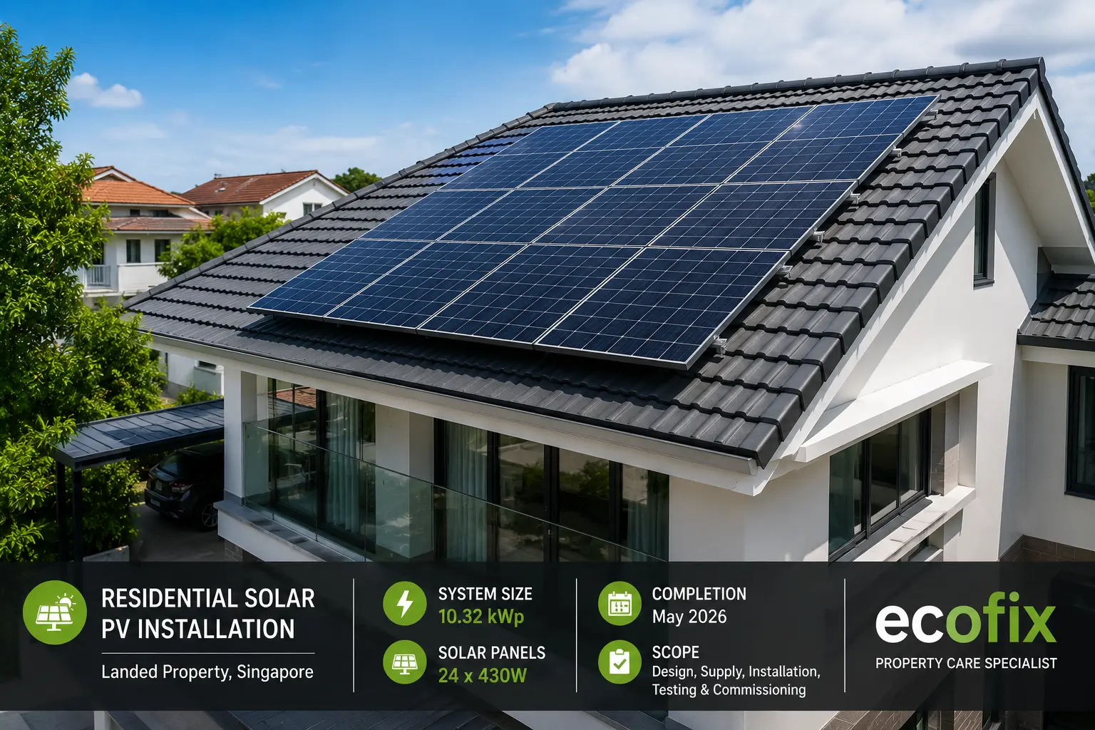 EcoFix residential solar installation project